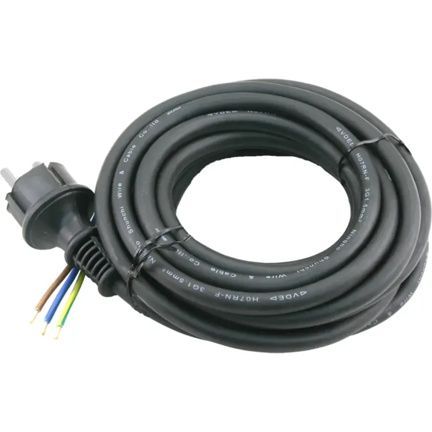 Aansluitsnoer 3x1.5mm² Neopreen 5 Meter Zwart