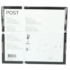Absolut Post 2-knops wastafelkraan Zwart