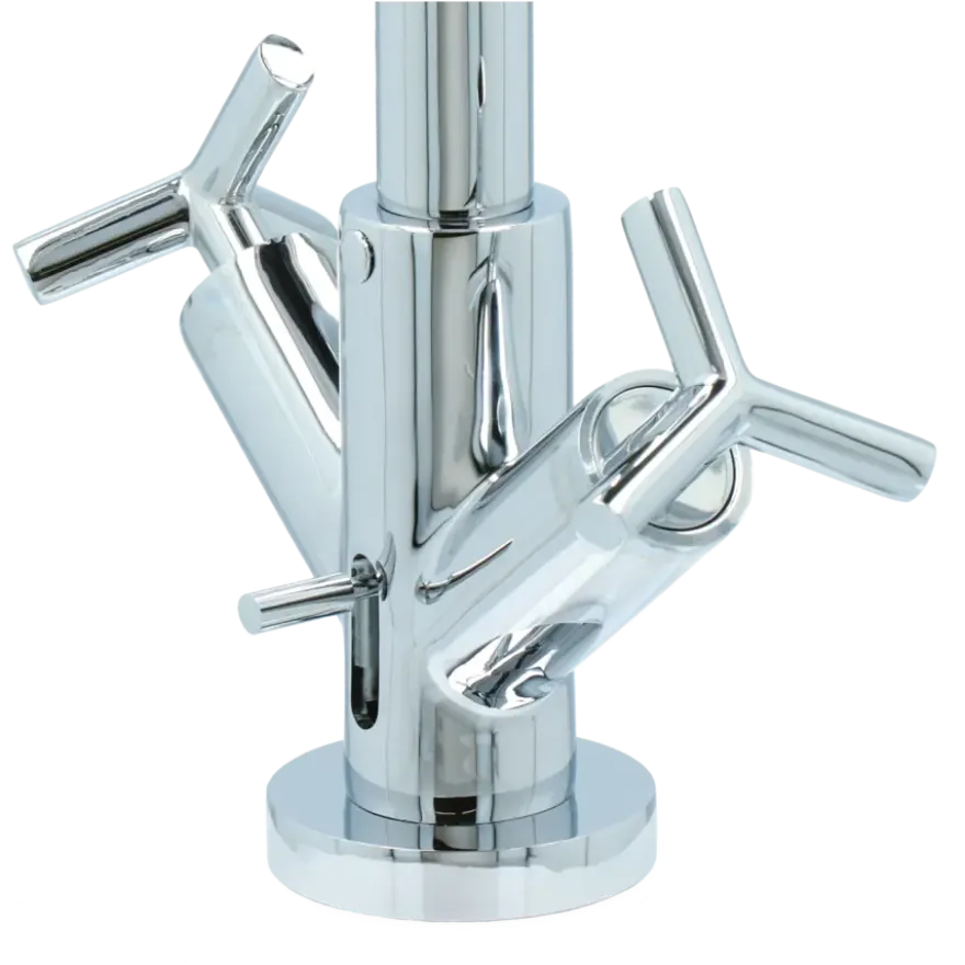 Absolut Post 2-knops wastafelkraan Chroom