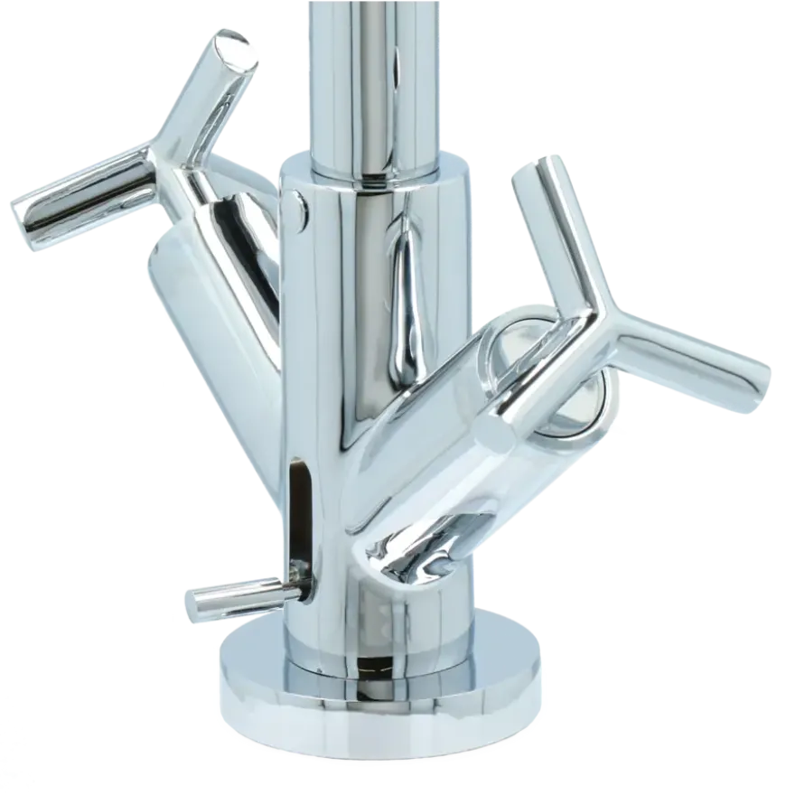 Absolut Post 2-knops wastafelkraan Chroom