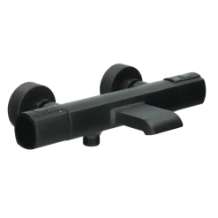 Absolut thermostatische badkraan Absi zwart 15 cm