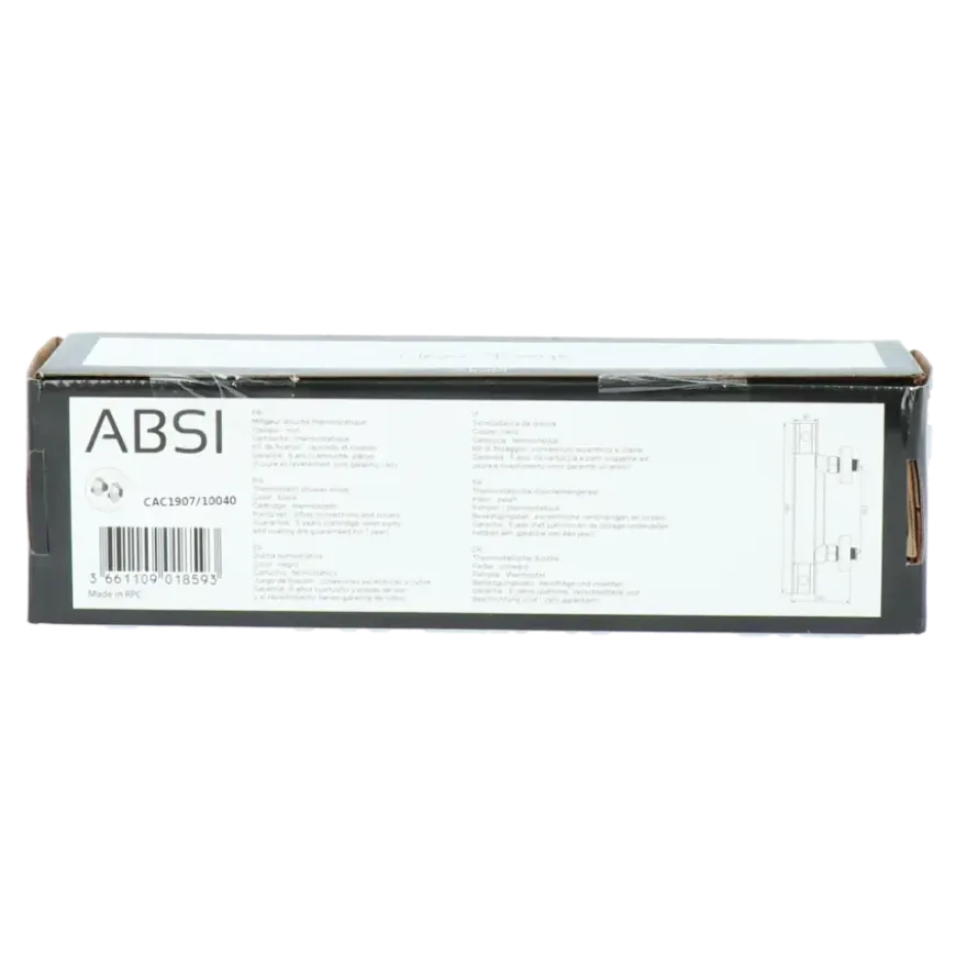 Absolut thermostatische douchekraan Absi Zwart 15cm