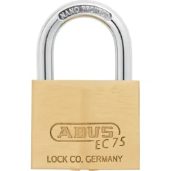Abus cilinderhangslot met keersleutel 75/40 40 mm messing