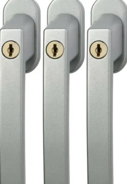 Abus raamboom aluminium met slot 3 stuks