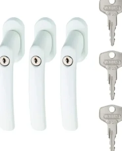 Abus raamboom wit met slot 3 stuks