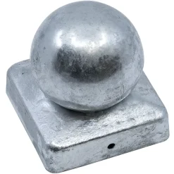 Afdekkap paalbol tuinpaal verzinkt 7x7 cm