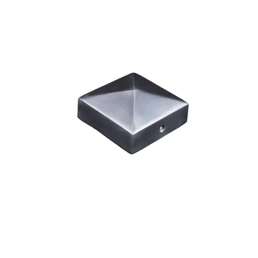 Afdekkap piramide tuinpaal aluminium 7x7 cm