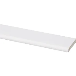 Afdeklijst grenen 6x37 mm wit gegrond lengte 270 cm