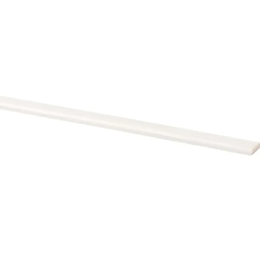 Afdeklijst grenen 4x18 mm wit lengte 270 cm