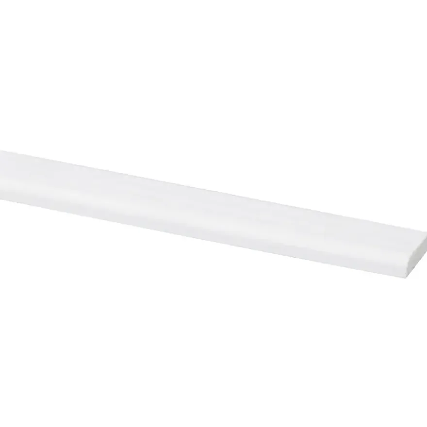 Afdeklijst grenen 4x18 mm wit lengte 270 cm