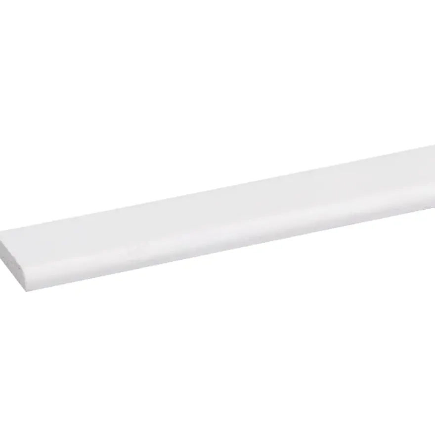 Afdeklijst grenen 5x22 mm wit gegrond lengte 270 cm