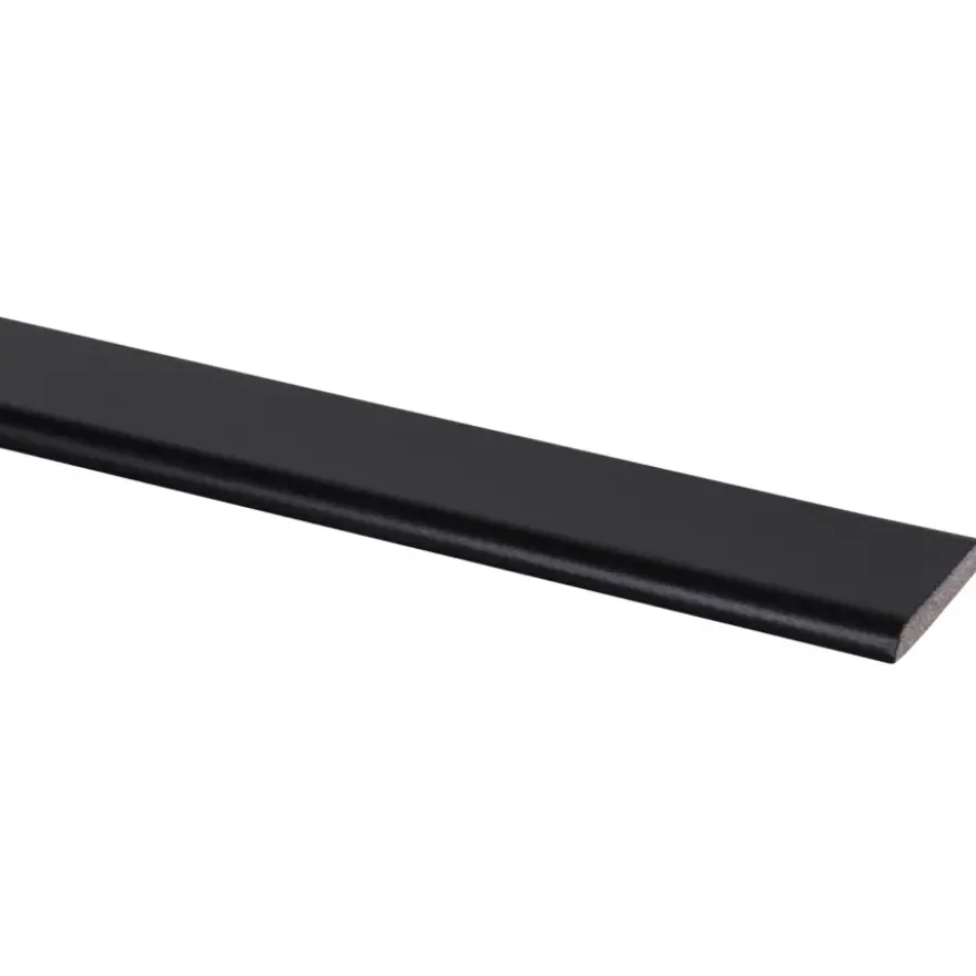Afdeklijst grenen zwart gelakt 5x37mm 270cm