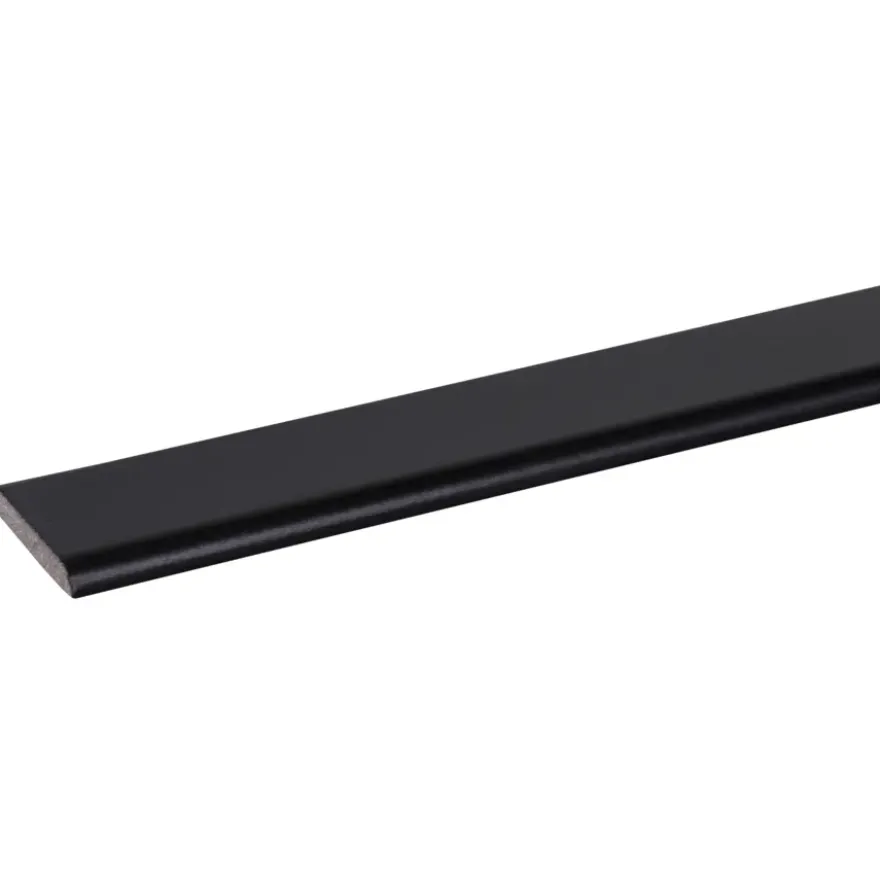 Afdeklijst grenen zwart gelakt 5x37mm 270cm