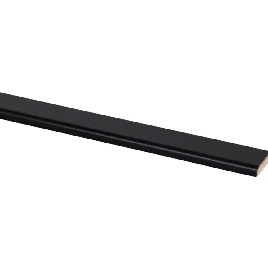 Afdeklijst grenen zwart gelakt 5x22mm 270cm
