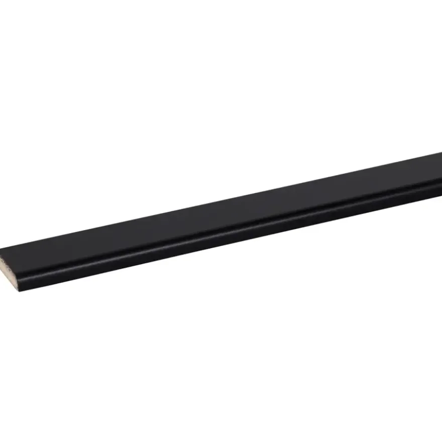 Afdeklijst grenen zwart gelakt 5x22mm 270cm