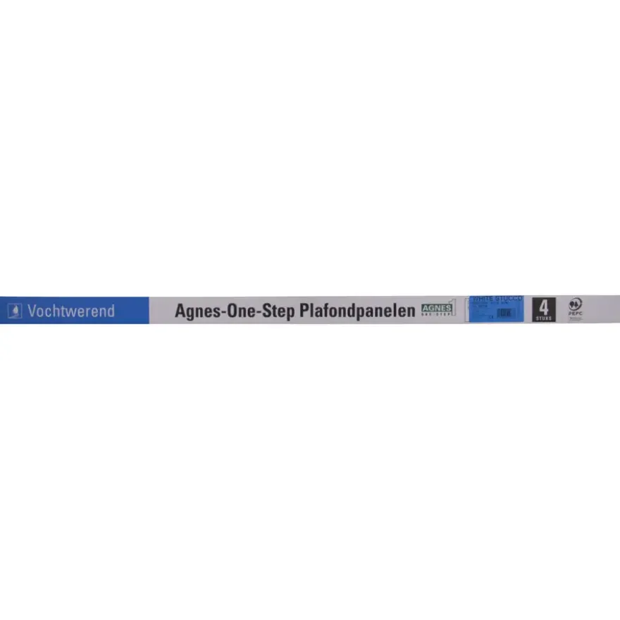 AGNES plafondplaat vochtwerend wit stuc 120x60 cm (4 stuks, ca 2,88 m2)