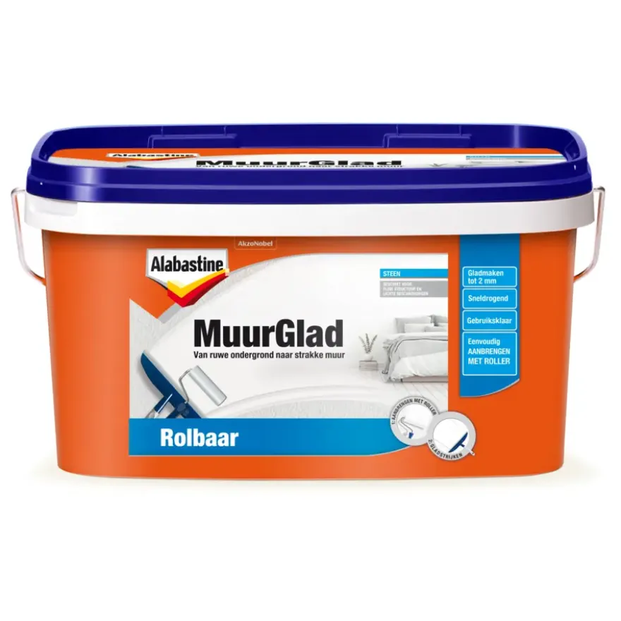 Alabastine MuurGlad rolbaar 10 liter