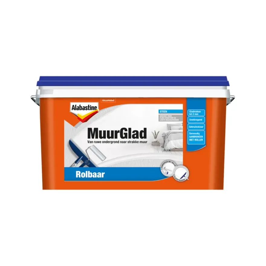 Alabastine MuurGlad rolbaar 2,5 liter