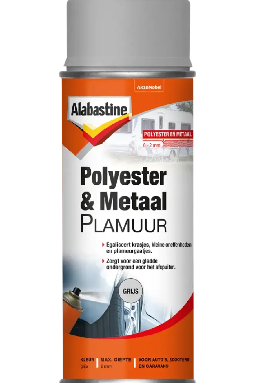 Alabastine polyester en metaal primer grijs 400 ml