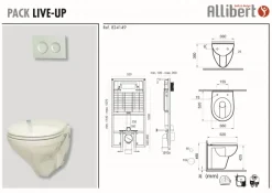 Allibert Live-Up Inbouwreservoir met hangend toilet