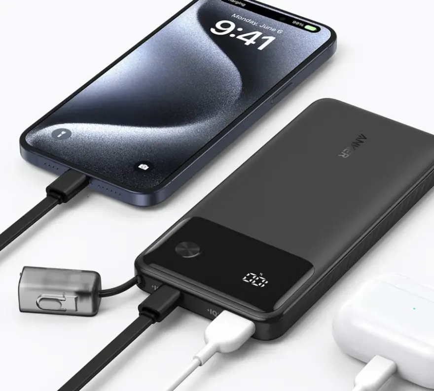 Anker powerbank snelladen 10.000 mAh zwart