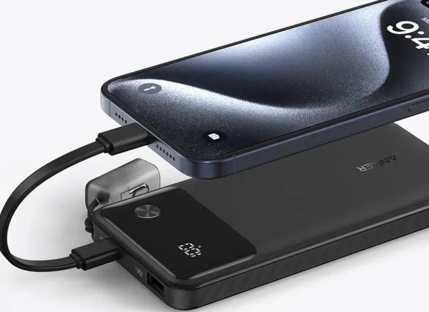 Anker powerbank snelladen 10.000 mAh zwart