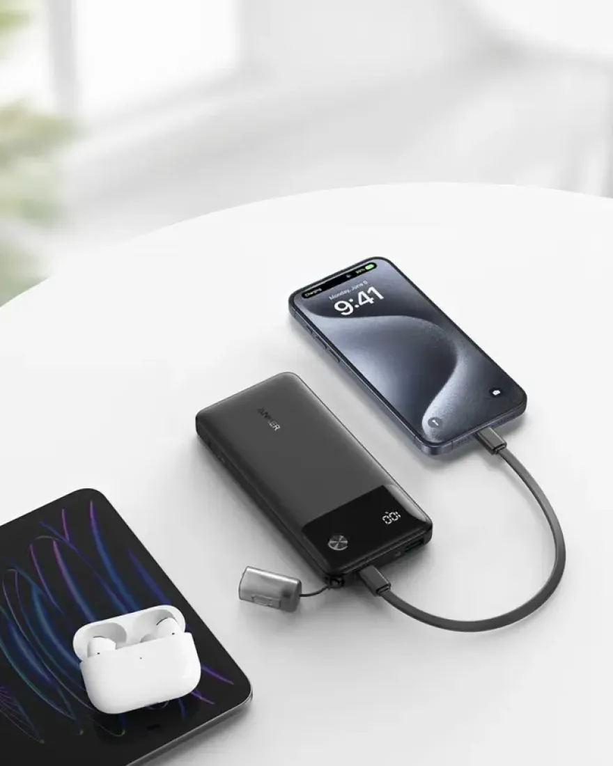 Anker powerbank snelladen 10.000 mAh zwart