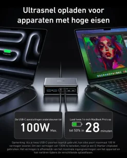 Anker Prime oplader snelladen tot 200W (6 poorten)