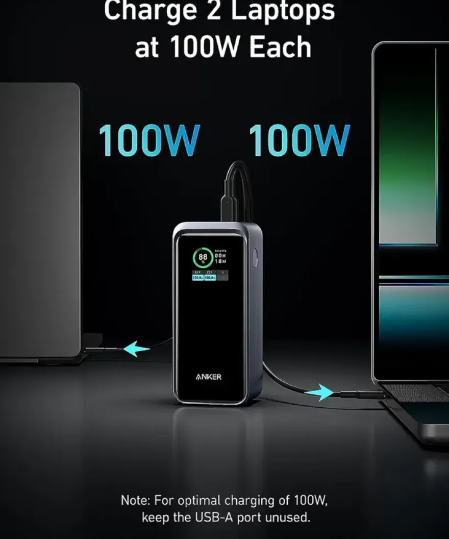 Anker Prime powerbank snelladen 20.000 mAh (200W)