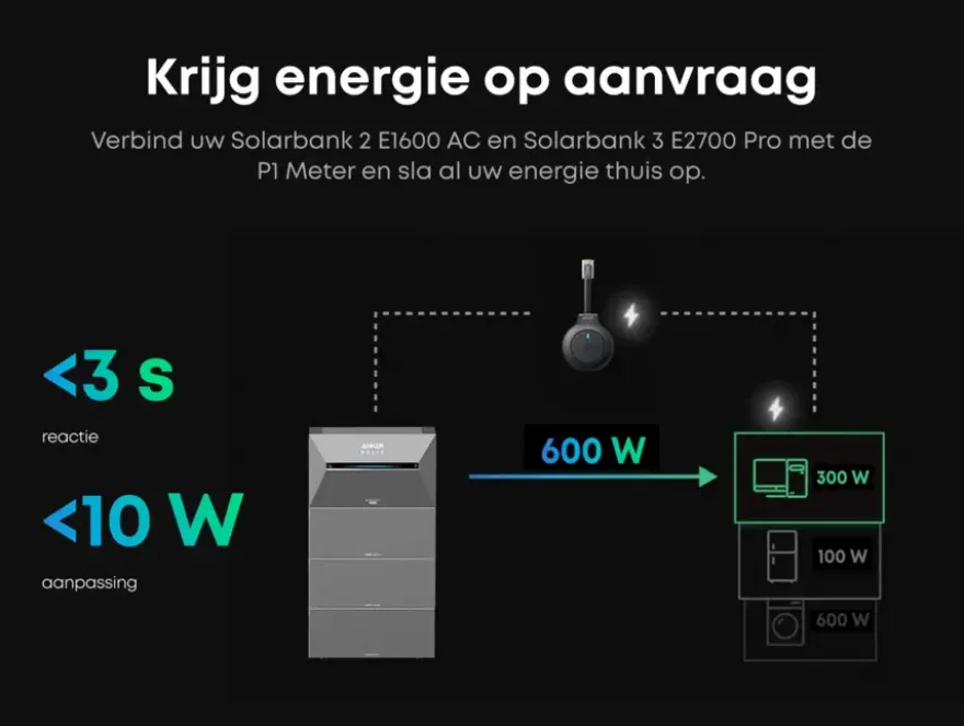 Anker P1 slimme energiemeter voor thuisbatterij Solix Solarbank 2 & 3