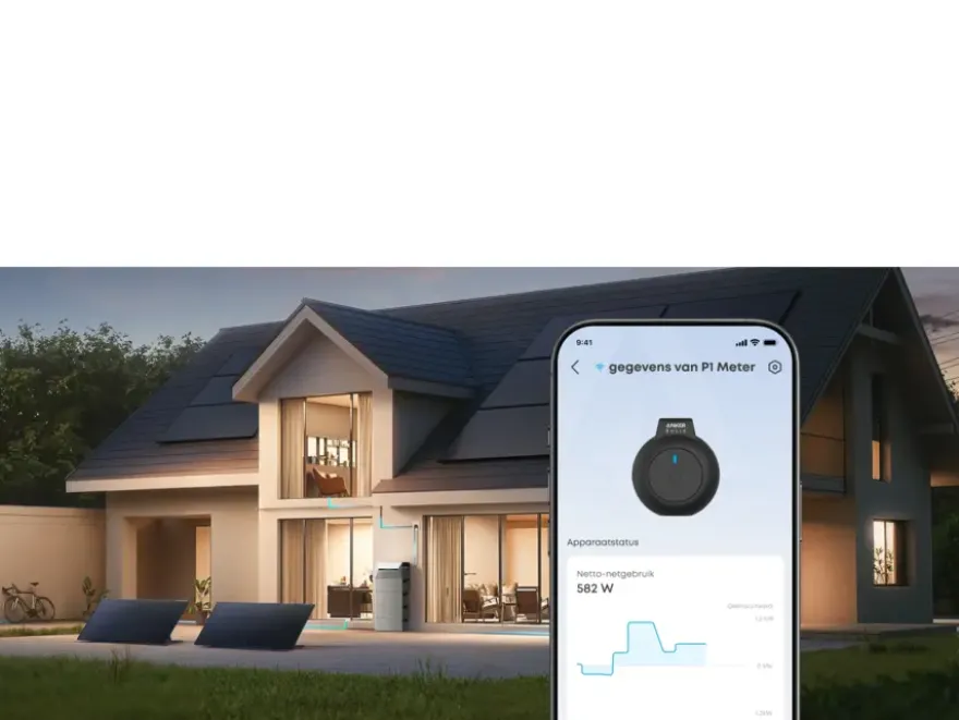 Anker P1 slimme energiemeter voor thuisbatterij Solix Solarbank 2 & 3