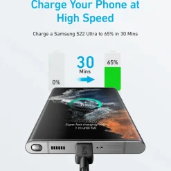 Anker 322 USB-C naar USB-C kabel snelladen 2 m zwart
