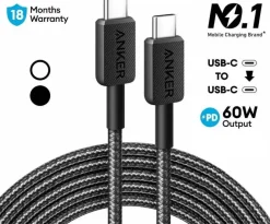 Anker 322 USB-C naar USB-C kabel snelladen 1 m zwart