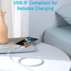 Anker 322 USB-C naar USB-C kabel snelladen 2 m wit