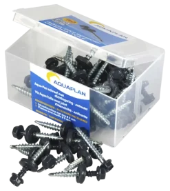 Aquaplan Aqua-pan schroef met dichtingsring antraciet 35 mm 40 stuks
