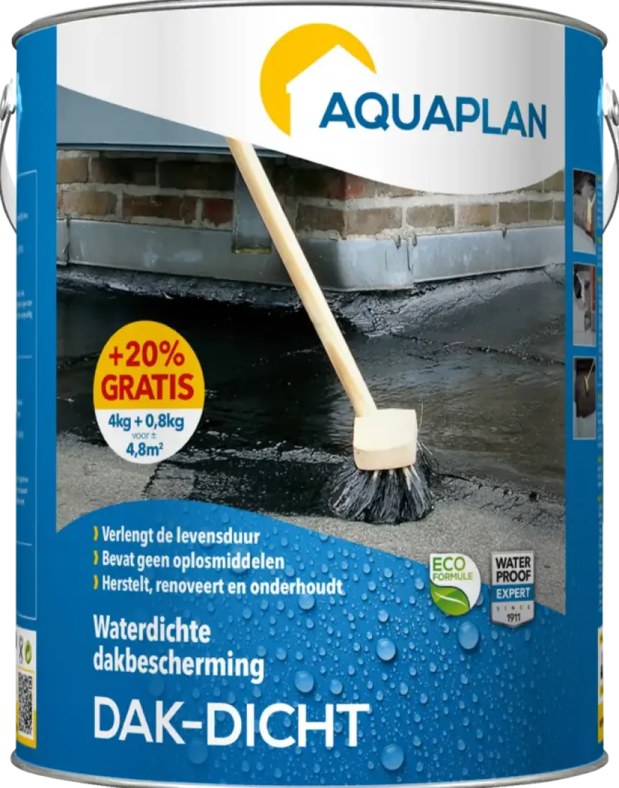 Aquaplan Dak-Dicht renovatiecoating 4 liter + 20% gratis