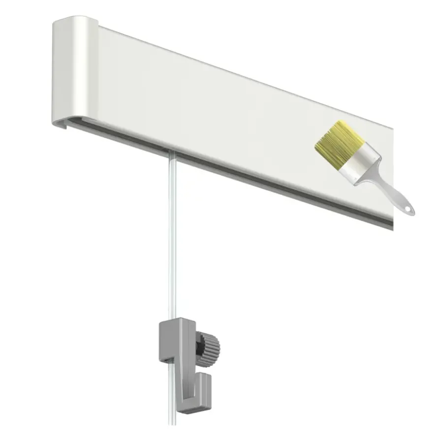 Artiteq Click Rail schilderij ophangsysteem compleet 6 meter wit RAL 9016 overschilderbaar