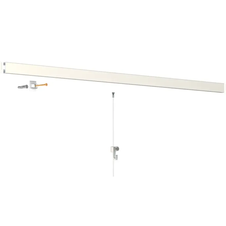 Artiteq Click Rail schilderij ophangsysteem compleet 4 meter wit RAL 9016 overschilderbaar