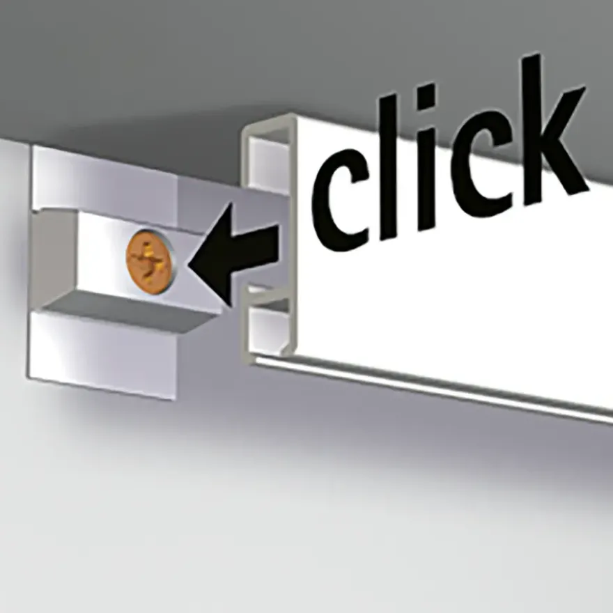 Artiteq Click Rail schilderij ophangsysteem compleet 2 meter wit RAL 9016 overschilderbaar