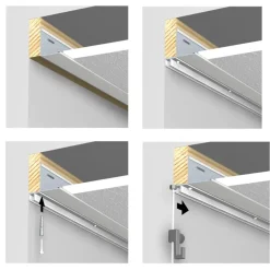 Artiteq Top Rail schilderij ophangsysteem compleet 2 meter wit RAL 9003
