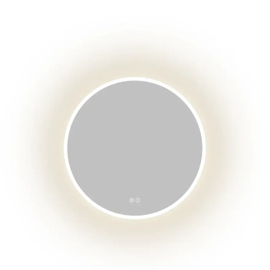 Atlantic badkamerspiegel Jeron met verlichting rond ø 60 cm chroom