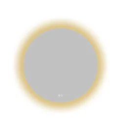 Atlantic badkamerspiegel Lexie met verlichting rond ø 70 cm chroom