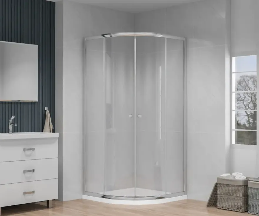 Atlantic douchecabine Cedar zilver glas 90 x 90 x 195 cm