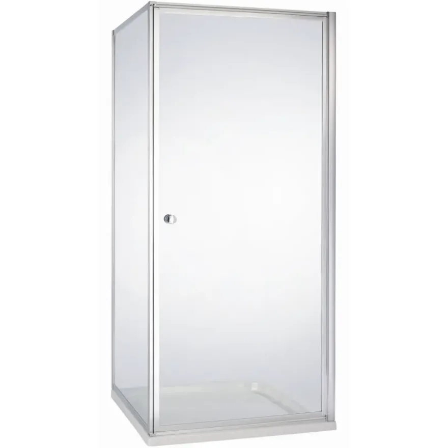 Atlantic douchecabine Roan met draaideur zilver hoek 90 x 90 cm
