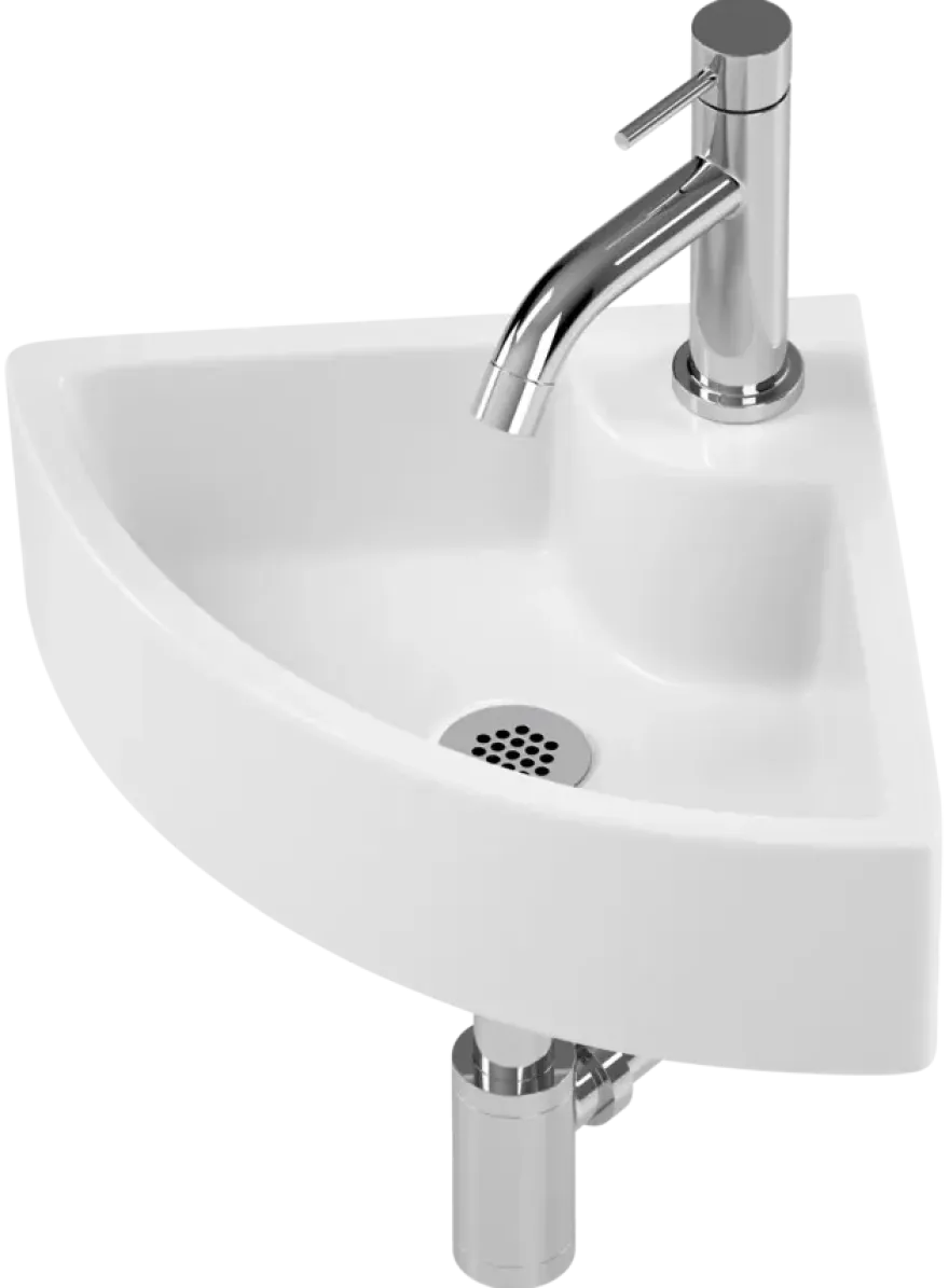 Atlantic fonteinset Ozzy hoekmodel wit