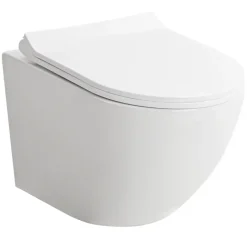 Atlantic hangend toilet Armin randloos wit met toiletzitting