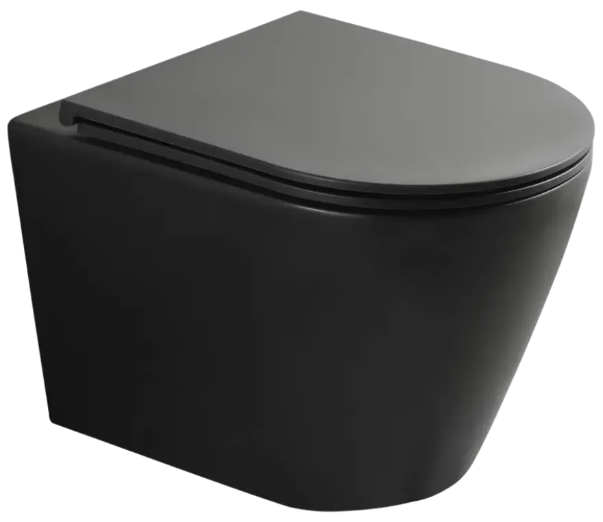 Atlantic hangend toilet Joey mat zwart