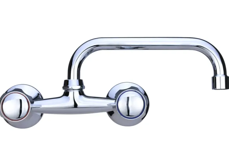 Atlantic keukenkraan Thomas 2-knops bovenuitloop chroom 15 cm
