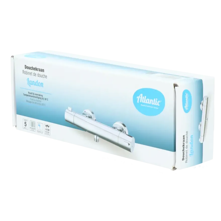 Atlantic Landon thermostatische douchekraan Chroom 15 cm