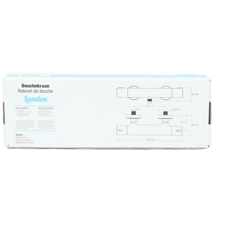 Atlantic Landon thermostatische douchekraan Chroom 15 cm
